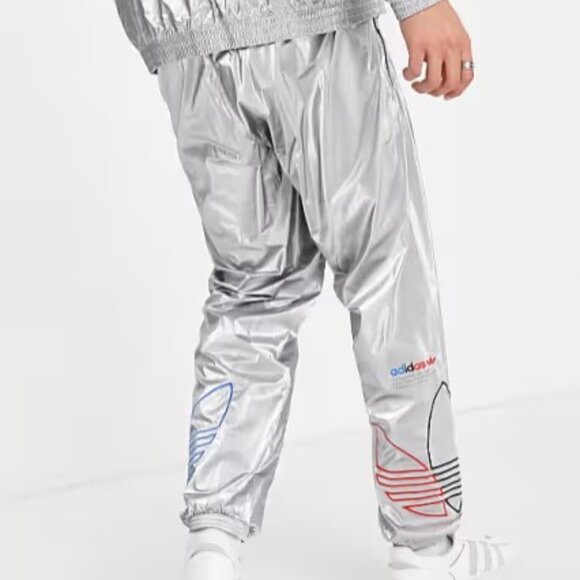 Adidas Originals EUC Men's Size Medium Tricolor Sweatpants in Silver Met… - Picture 4 of 15